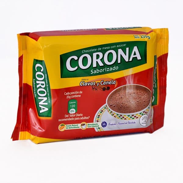 Chocolate Corona Clavos y Canela 250gr