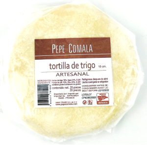 Tortilla Trigo 15cm Pepe Comala 20u